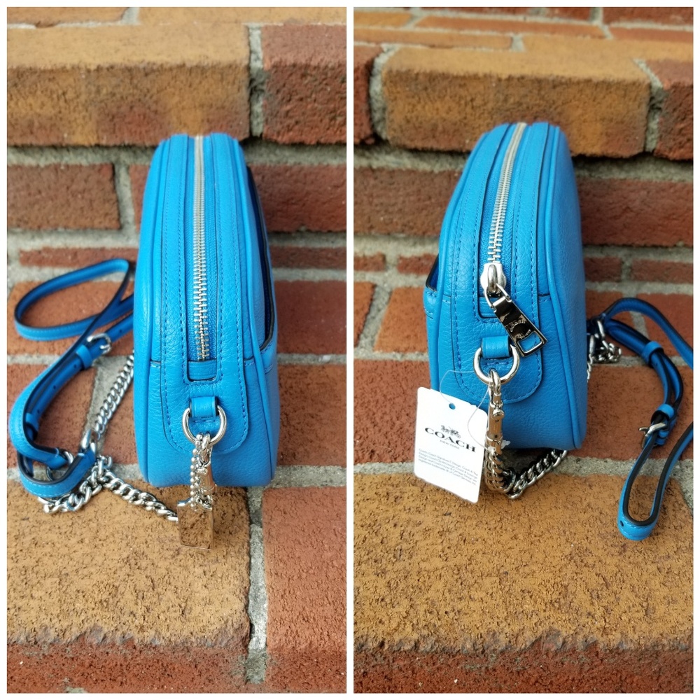 Coach Rainbow Web Bag Charm + Isla Chain Crossbody - Picture 3 of 8